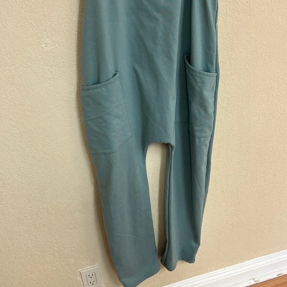 Boho womans sage Mediterranean Blue Onesie Jumpsuit size S - Picture 5 of 6
